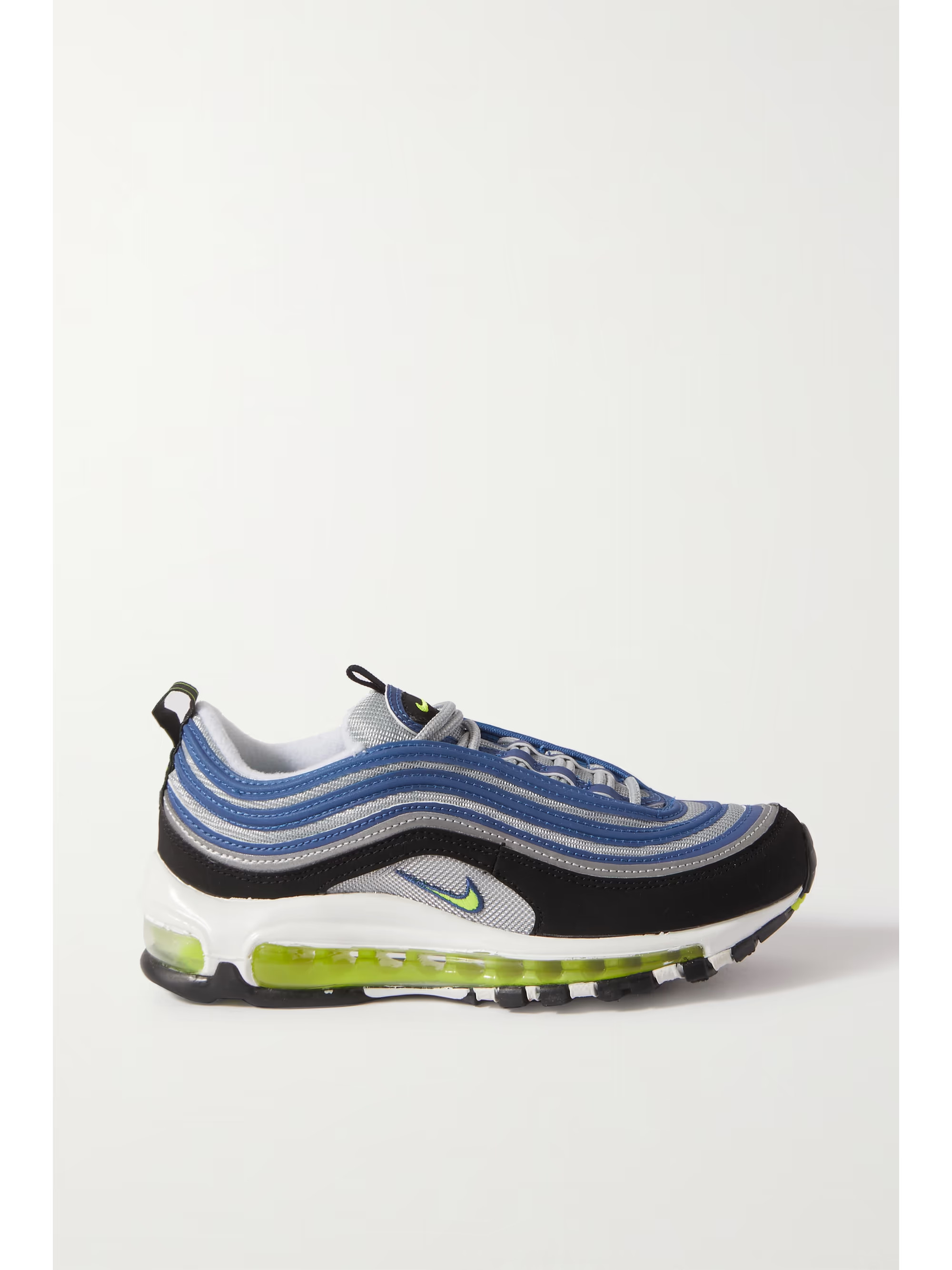 Air Max 97 nubuck and metallic mesh sneakers | NET-A-PORTER (US)