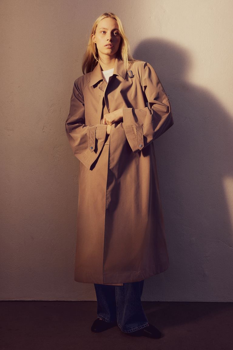 Wrap trench coat - Dark beige - Ladies | H&M GB | H&M (UK, MY, IN, SG, PH, TW, HK)