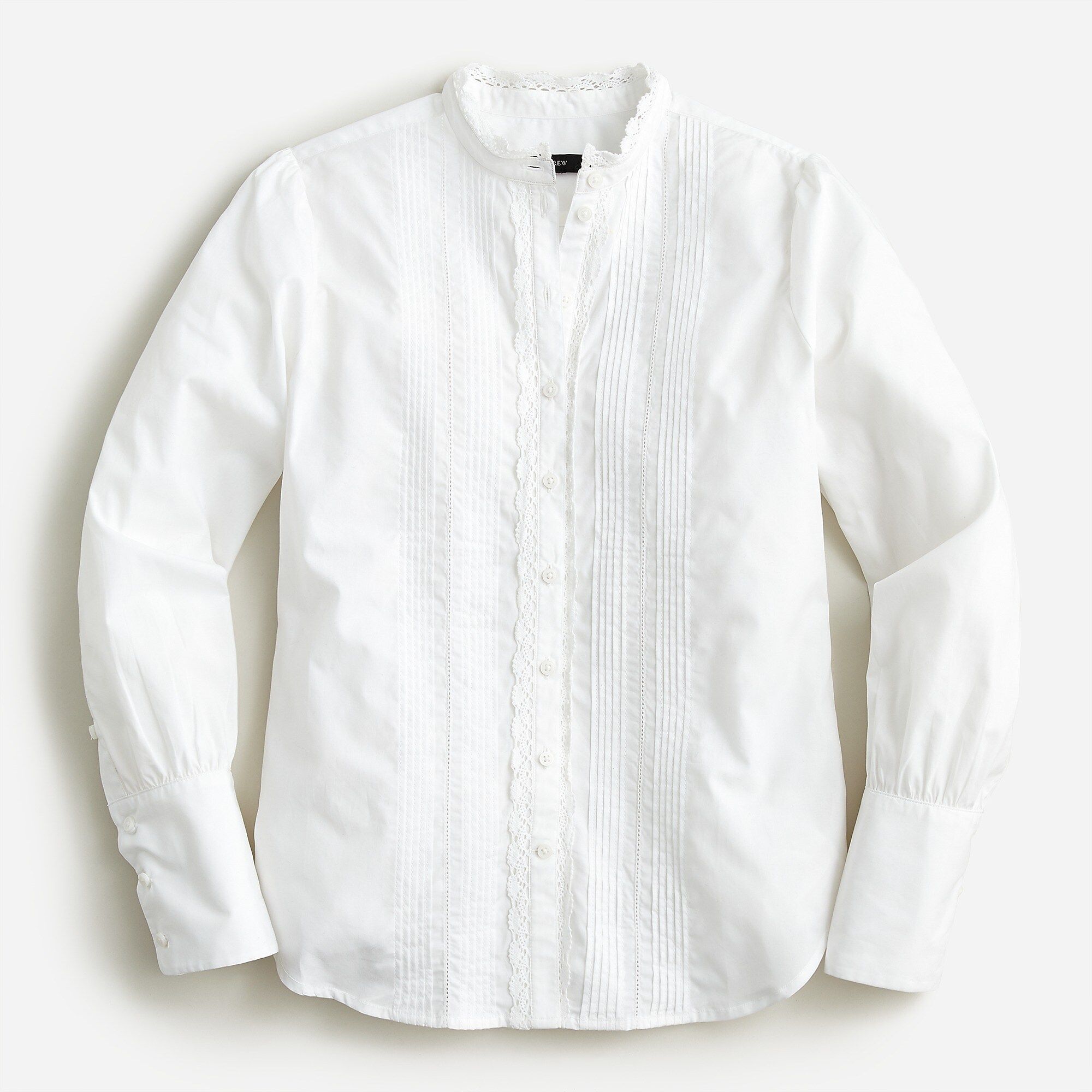 Lace-front button-up shirt | J.Crew US