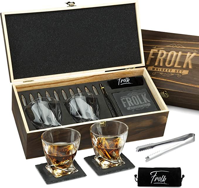 Whiskey Bullet Shaped Stones Gift Set for Men - 10 Bullets Chilling Stainless-Steel Whiskey Rocks... | Amazon (US)