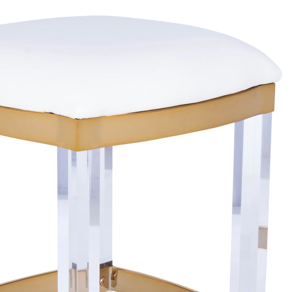 Jordan Acrylic & Leather 24" Counter Stool | Perigold