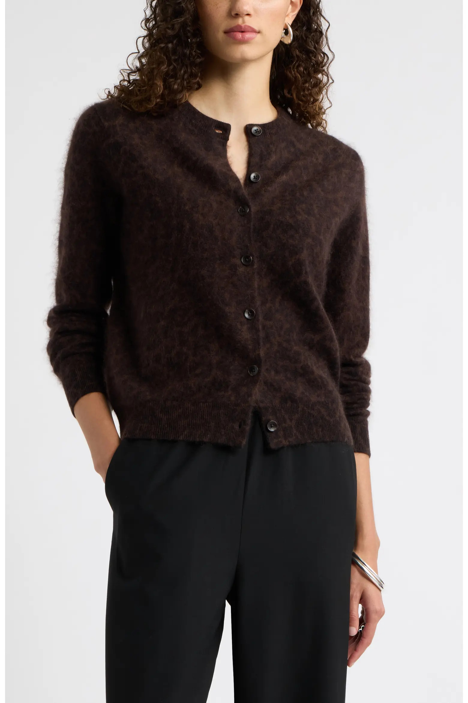 Nordstrom Brushed Leopard Print Cashmere Cardigan (Women) | Nordstrom | Nordstrom