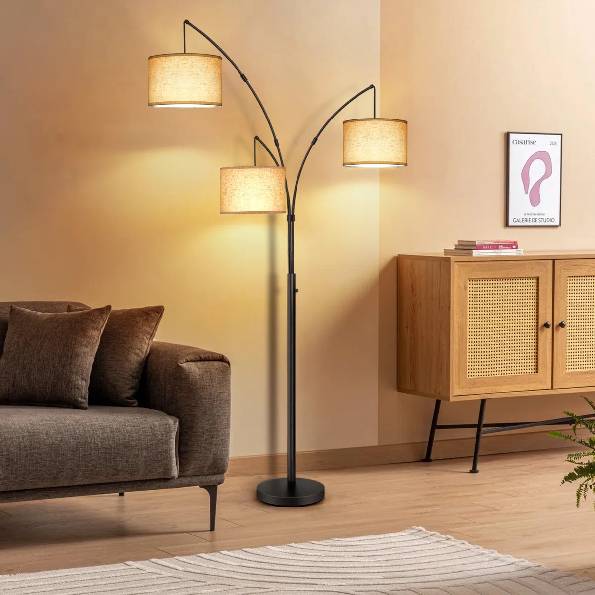 Khaleed 80" 3 Light Tree Floor Lamp | Wayfair North America