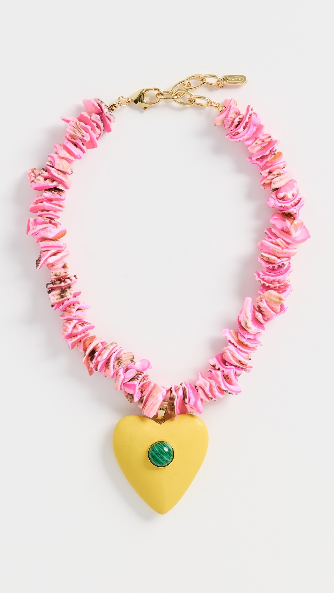 Logan Tay Pink Beaded Yellow Heart Necklace | Shopbop | Shopbop