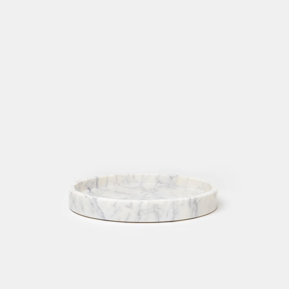 White Stone Round Tray | Amber Interiors