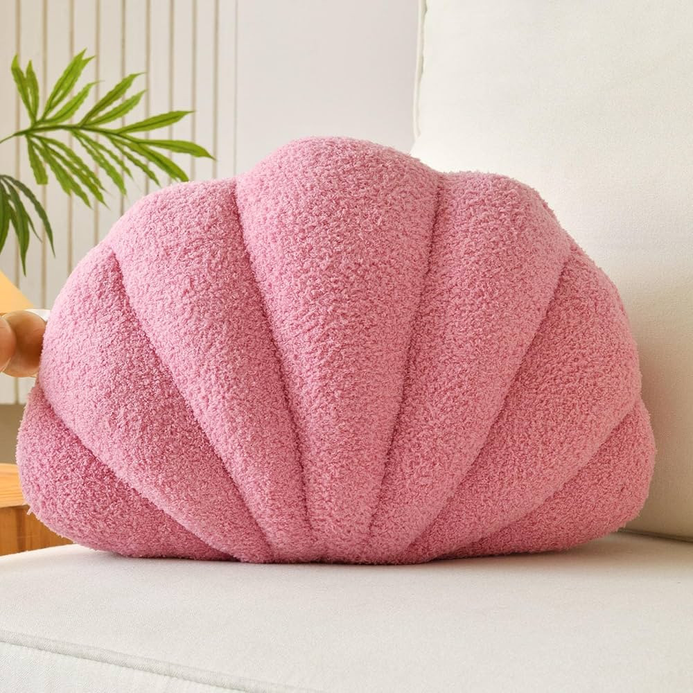 Seashell Throw Pillows, Shell Shaped Throw Pillows, Soft Home Decorative Pillow Plush Cushion for... | Amazon (US)