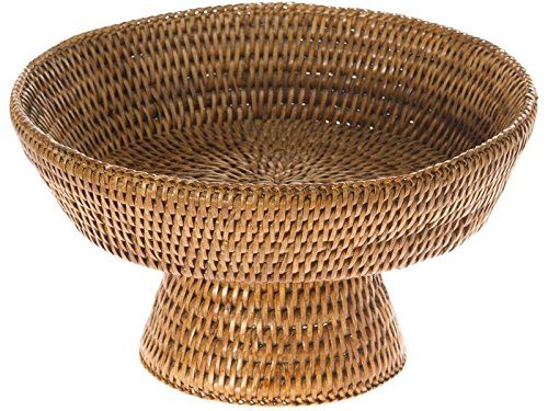 KOUBOO La Jolla Rattan Fruit Bowl, 10.5 inches x 10.5 inches x 6.5 inches, Honey Brown | Amazon (US)