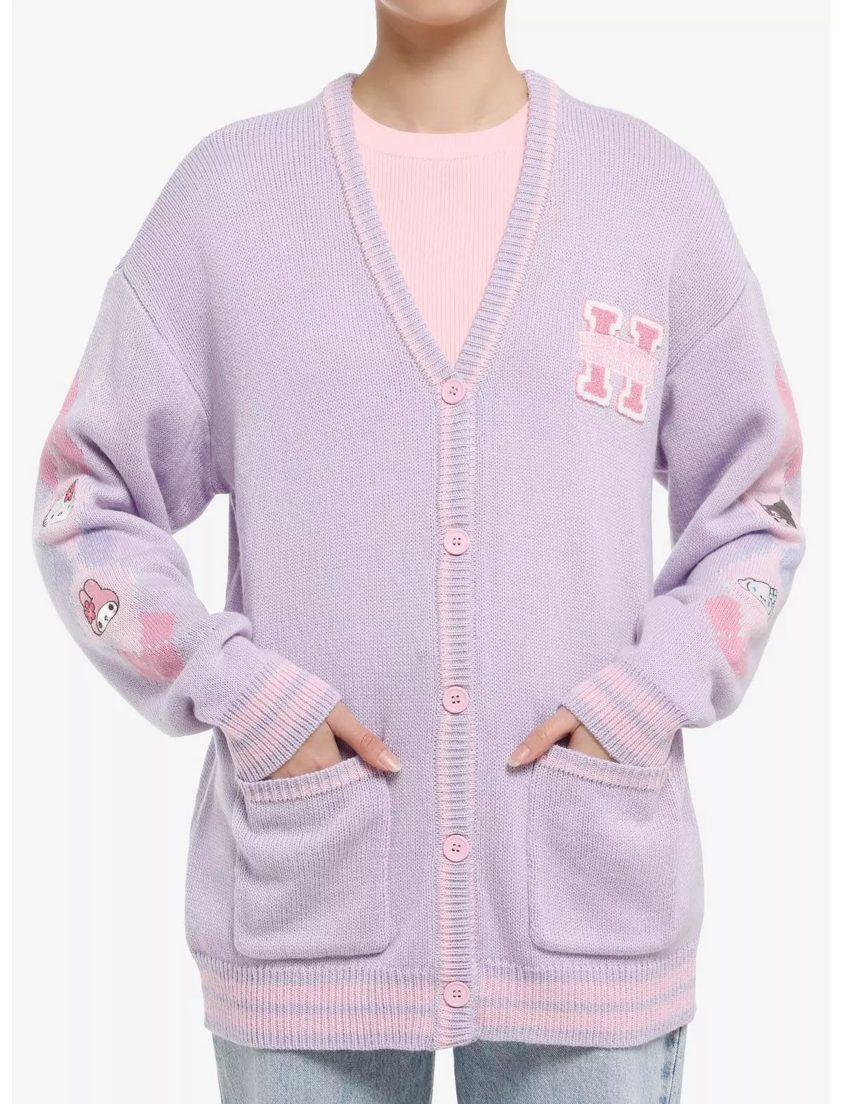 Hello Kitty And Friends Kogyaru Varsity Girls Cardigan | Hot Topic