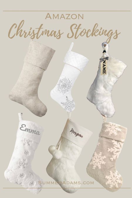 Beautiful white and beige neutral Christmas stockings on Amazon


#LTKSeasonal #LTKhome #LTKHoliday