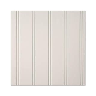 EUCATILE 32 sq. ft. 3/16 in. x 48 in. x 96 in. Beadboard White True Bead Panel 975-759 | The Home Depot