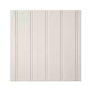 EUCATILE 32 sq. ft. 3/16 in. x 48 in. x 96 in. Beadboard White True Bead Panel 975-759 - The Home... | The Home Depot