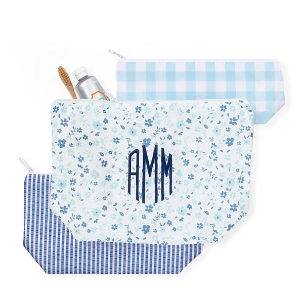 Monogrammed Packable Cosmetic Bags | Marleylilly