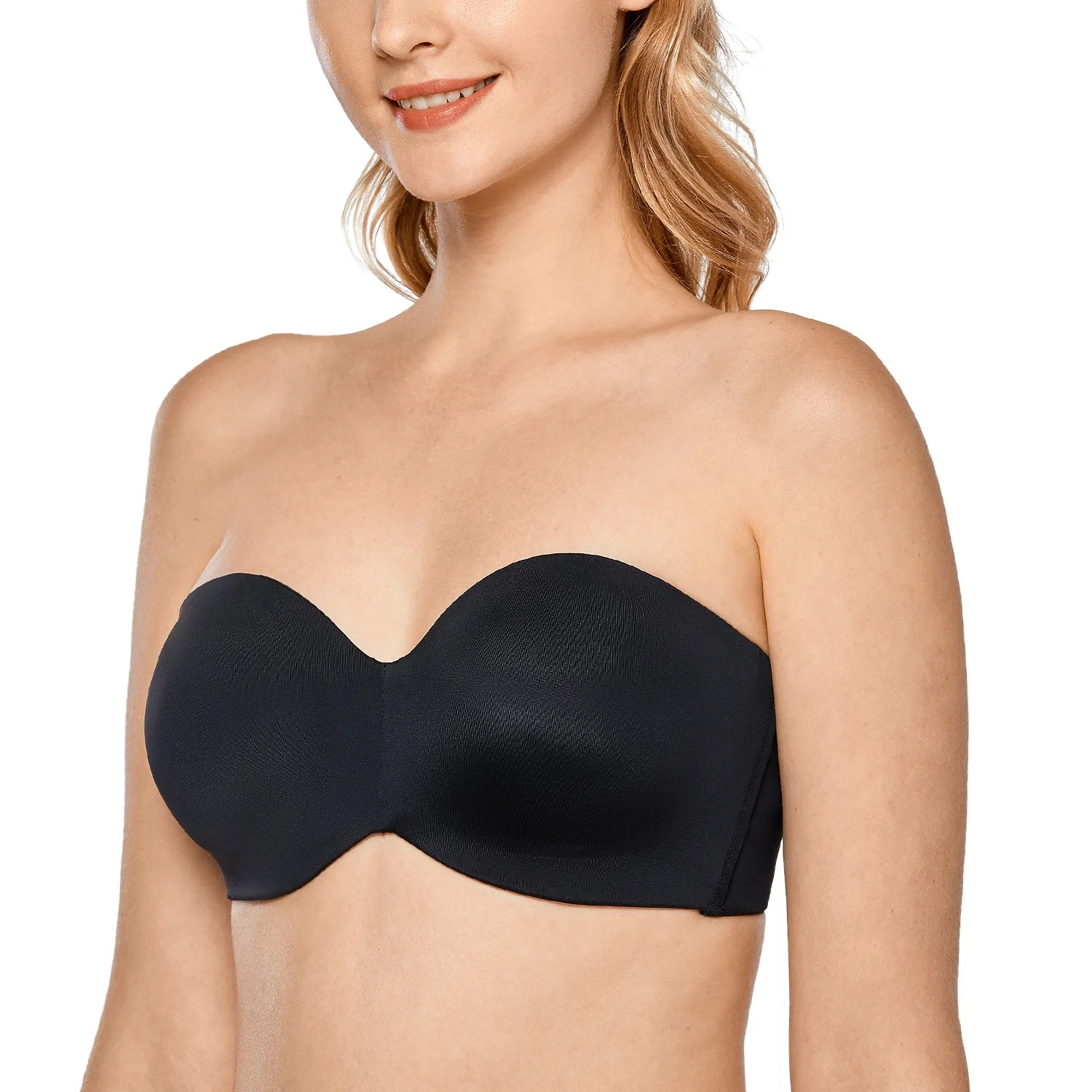 DELIMIRA Women's Strapless Bra Unlined Underwire Minimizer Plus Size Bras | Walmart (US)