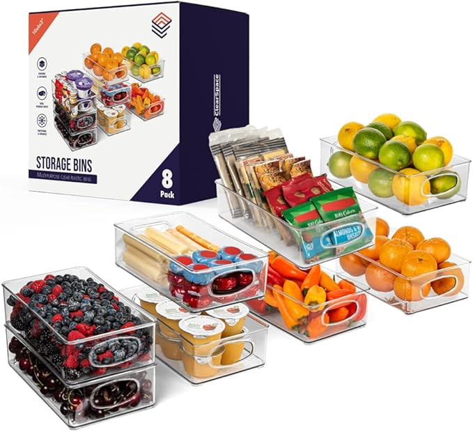 ClearSpace Plastic Pantry Organization and Storage Bins – Perfect Kitchen Organization or Kitch... | Amazon (US)