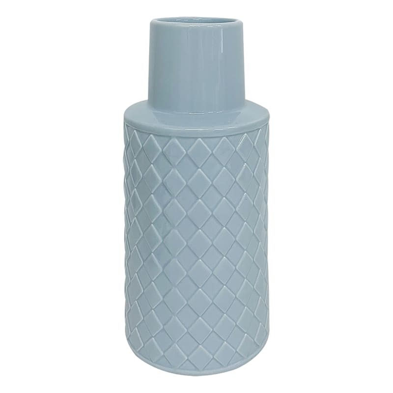 Blue Ceramic Vase, 9" | At Home