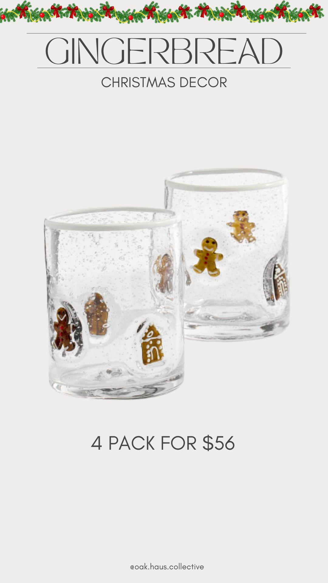 Gingerbread Christmas Icon Glasses #gingerbread #christmasdecor #christmas #reindeer #holidaydecor 

 #LTKHoliday #LTKSeasonal #LTKHome