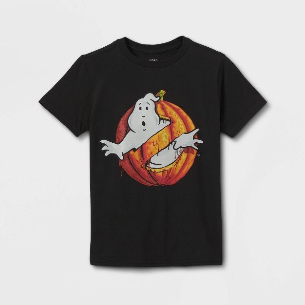 Boys' Ghostbusters Halloween Short Sleeve Graphic T-Shirt - Black | Target