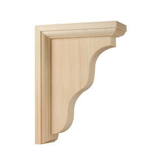 Two-Way Bracket - 2.25 in. x 7 in. x 5 in. - Sanded Unfinished Hardwood - Bracket w/ Keyhole Plat... | The Home Depot