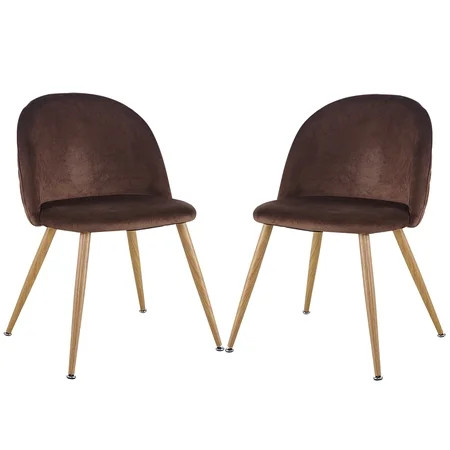 Clearance! Upholstered Dining Chairs, Mid Century Modern Side Chair, Set of 2 Velvet Upholstered Din | Walmart (US)