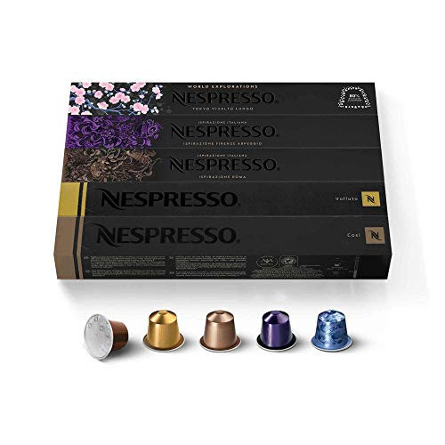 Nespresso Capsules Original Line, Ispirazione Variety Pack, Mild, Medium, Dark Roast Espresso Coffee, 50 Count Espresso Coffee Pods | Amazon (US)