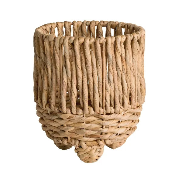 Better Homes & Gardens Twisted Water Hyacinth Round Footed Planter,  11.8"H | Walmart (US)