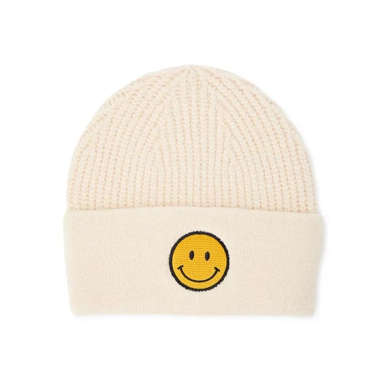 No Boundaries Juniors Embroidered Cuff Beanie - Walmart.com | Walmart (US)