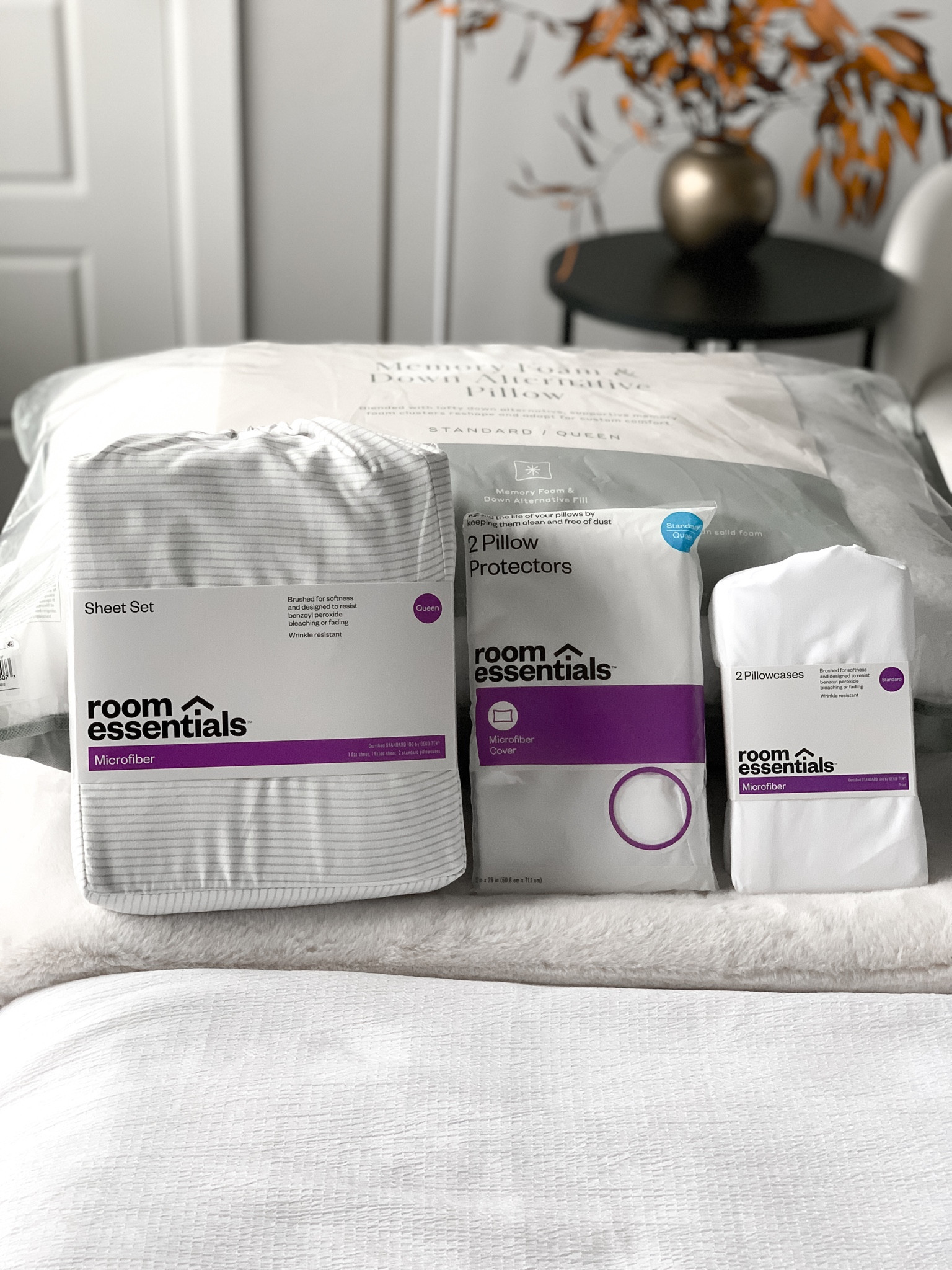 Who else is expecting guests this holiday season? 
Here are our newest guest bedroom additions. I’ve been loving these items forever and had to get more cause we expect a lot of guest during the holiday season and I needed more of my favorite, affordable items!
I bought: pillow, sheet set, pillow protector, pillow case set

Bedroom finds, bedding, sheet set, comforter, cozy throw, side table, vase, boucle chair

#LTKHoliday #LTKhome