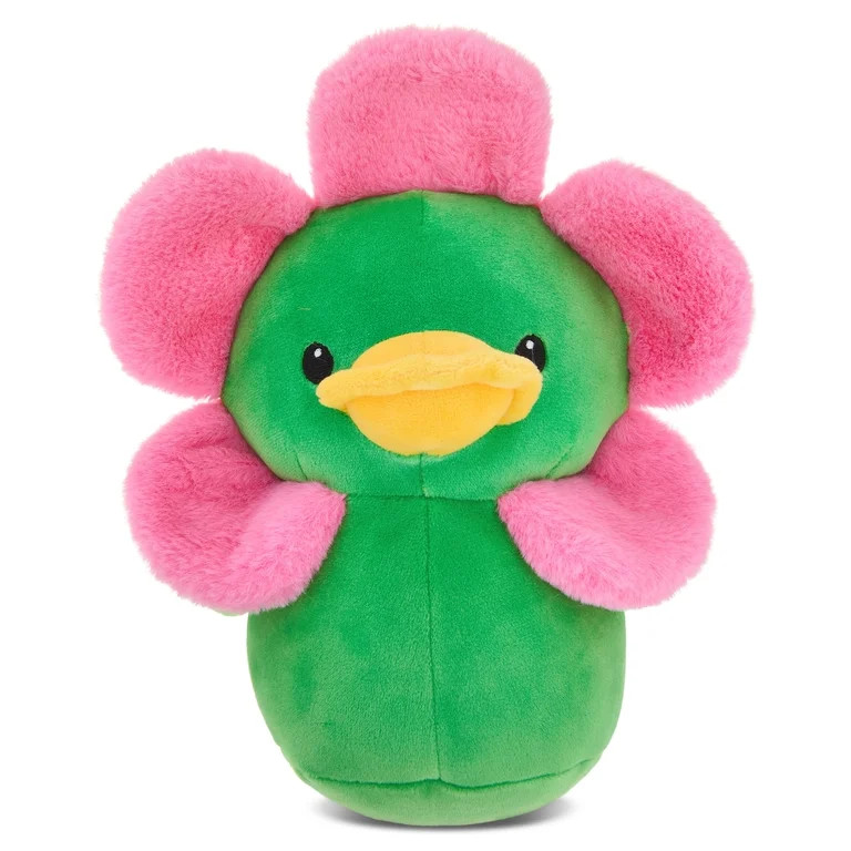 Flower Duck Plush, Pink and Green, 9", Easter by Way To Celebrate | Walmart (US)