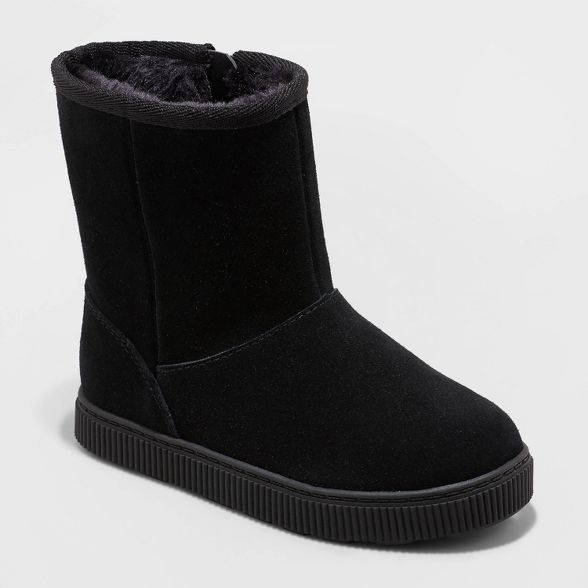 Toddler Girls' Cassidy Zipper Slip-On Shearling Style Winter Boots - Cat & Jack™ | Target