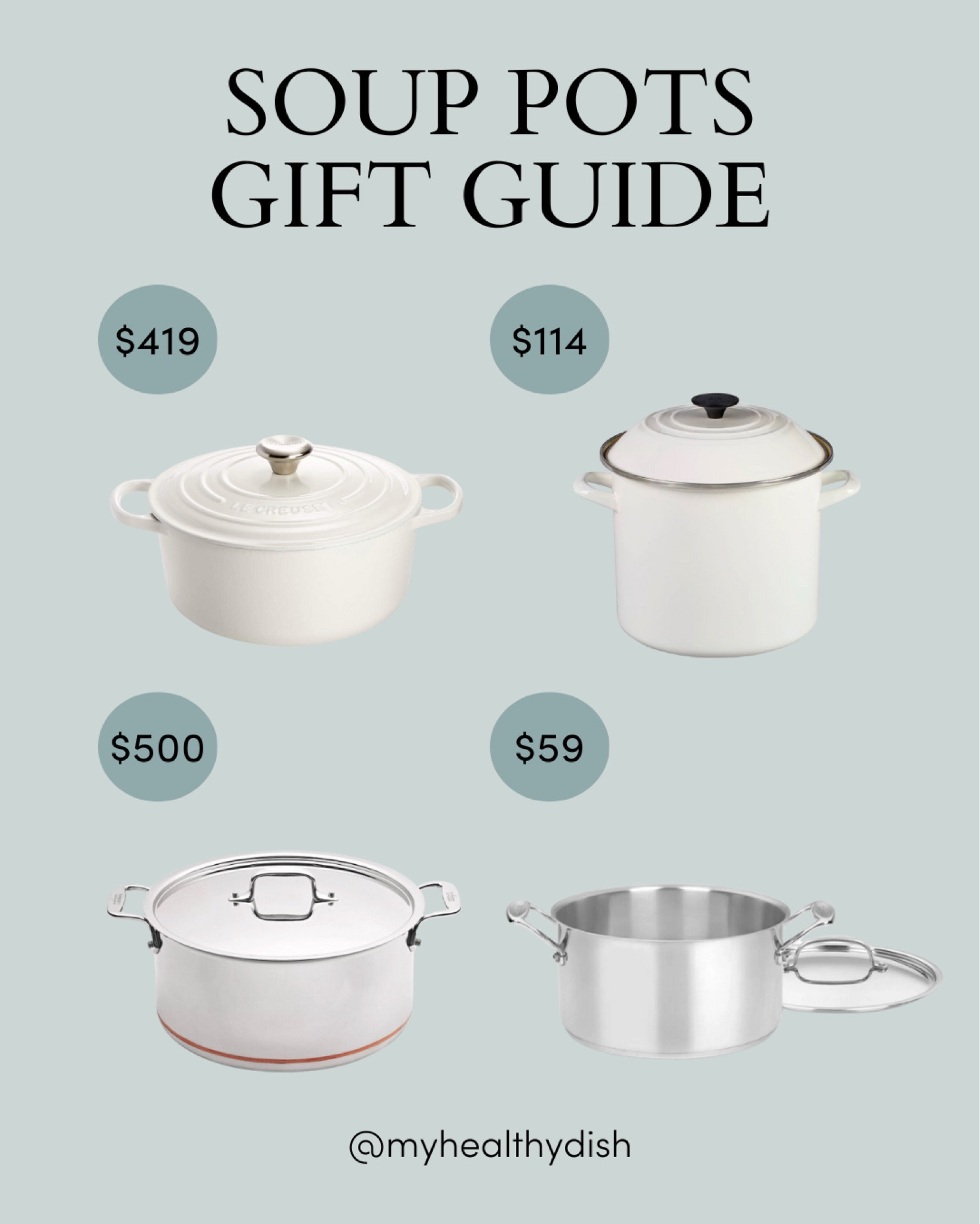 My favorite soup pots, pricey and cheap versions! Would be great gifts for a chef in the family.

#LTKhome #LTKGiftGuide