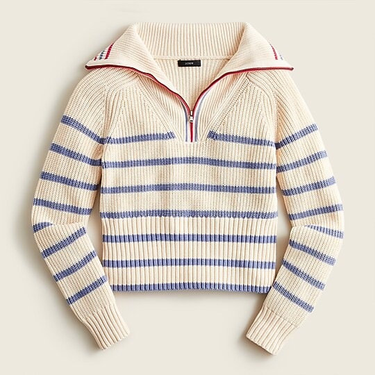 Cotton-cashmere pullover in stripe | J. Crew US