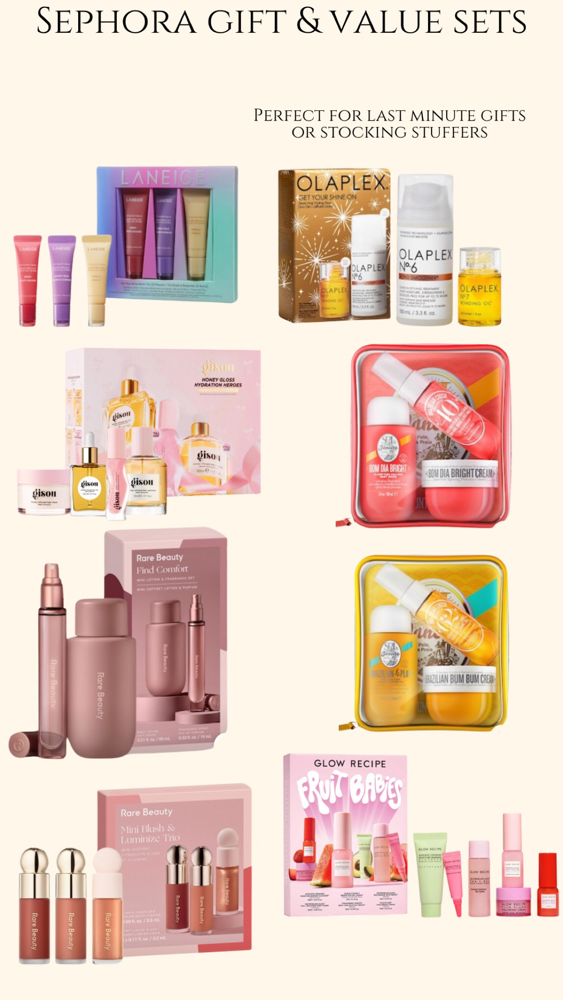 Last minute gifts and stockings stuffers! Sephora has same day delivery until the 24th with code GIFTSNOW

#LTKSeasonal #LTKGiftGuide #LTKHoliday