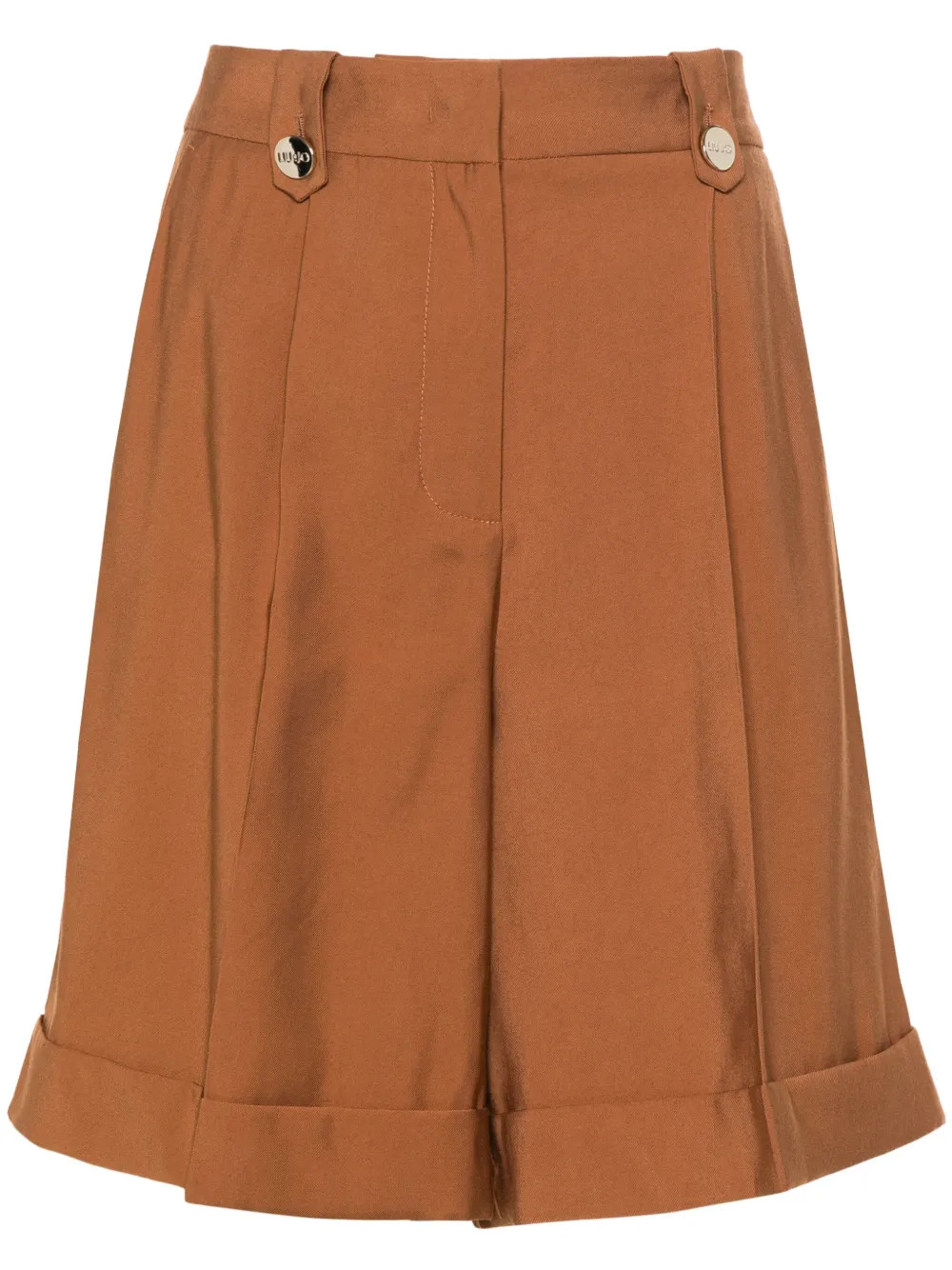 LIU JO Twill Bermuda Shorts | Brown | FARFETCH AU | Farfetch Global