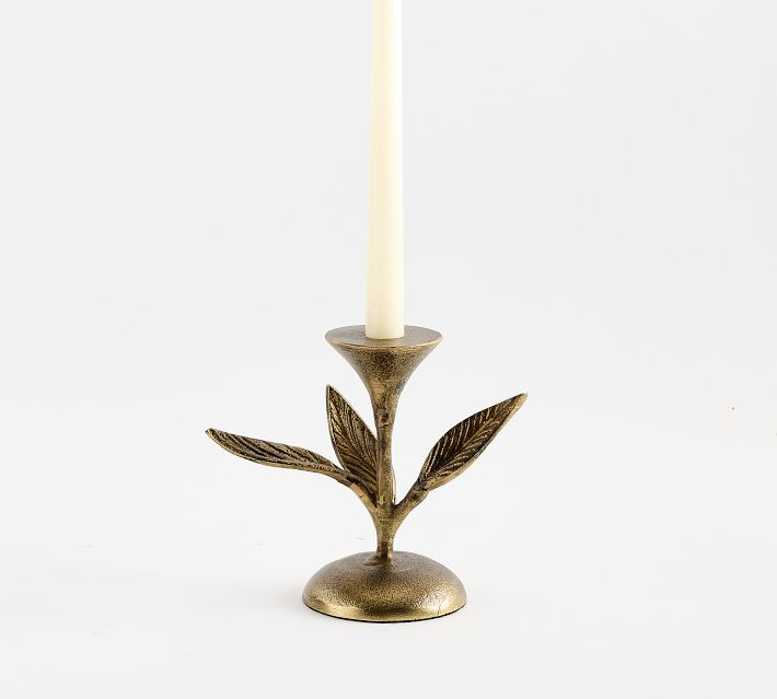 Botanical Forged Iron Candle Holder | Pottery Barn (US)