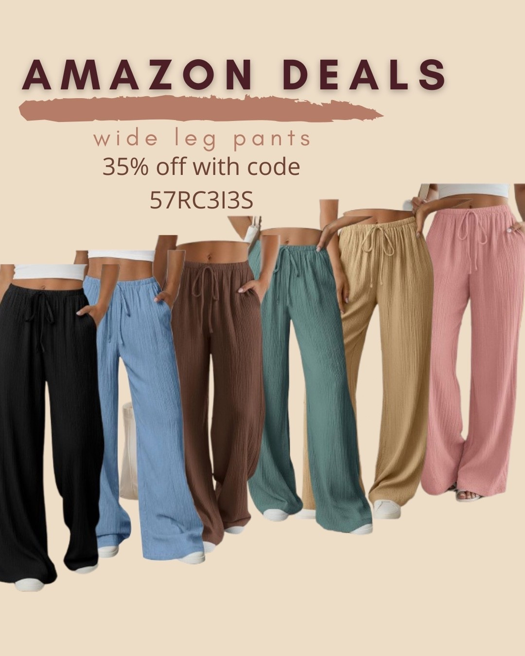 $13-$16 ends 4/28

Amazon fashion
Amazon deals
Wide leg pants
Comfy pants


#LTKSaleAlert