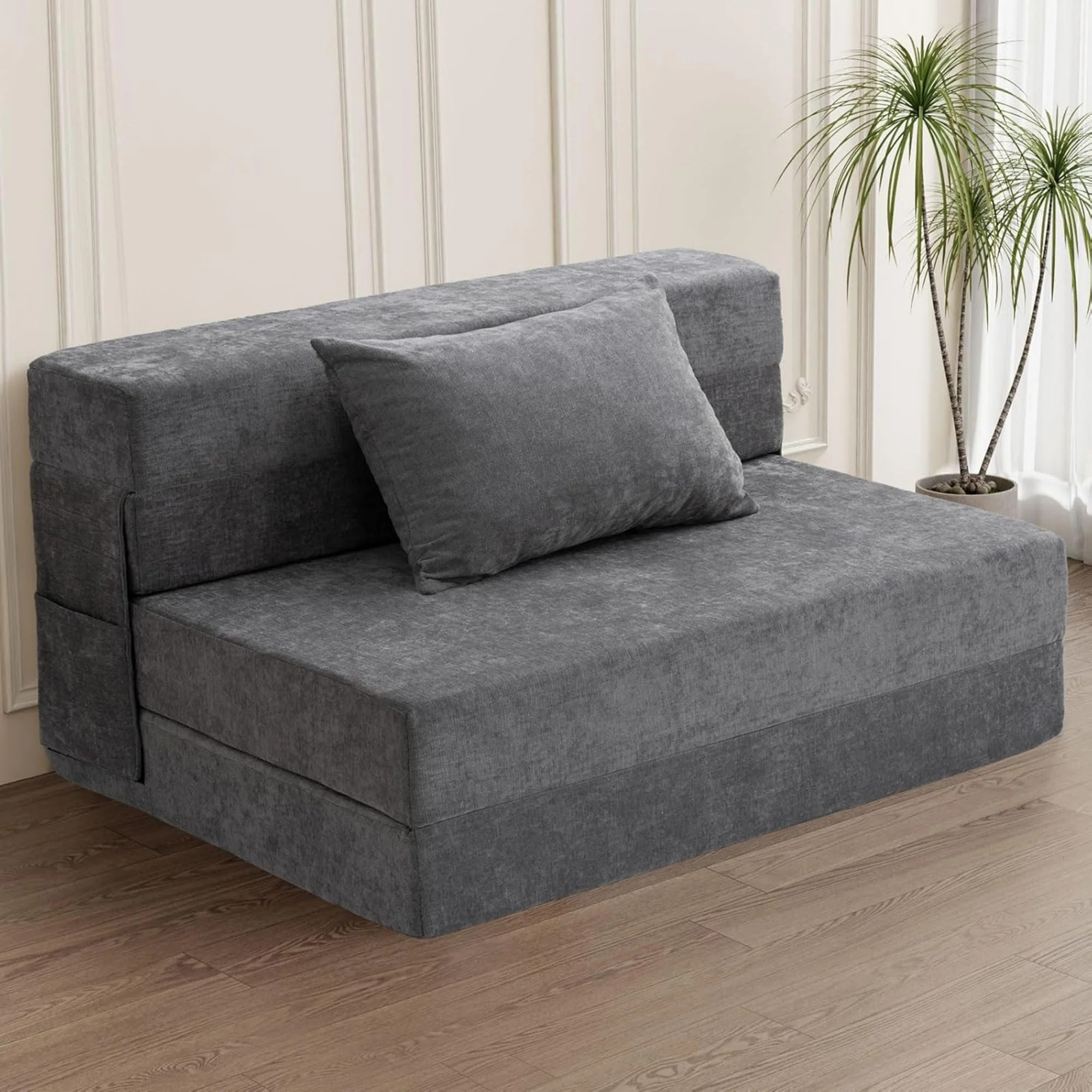 Folding Sofa Bed - Convertible Sleeper Chair With Pillow, Fold Out Couch, Memory Foam Floor Mattress, Futon Couch, Lazy Sofa For Living Room/Dorm/Gues | Wayfair North America
