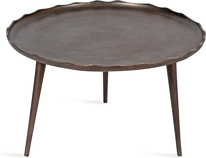 Kate and Laurel Alessia Modern Coffee Table, 25 x 25 x 15, Gold, Metal Coffee Table with Antique ... | Amazon (US)