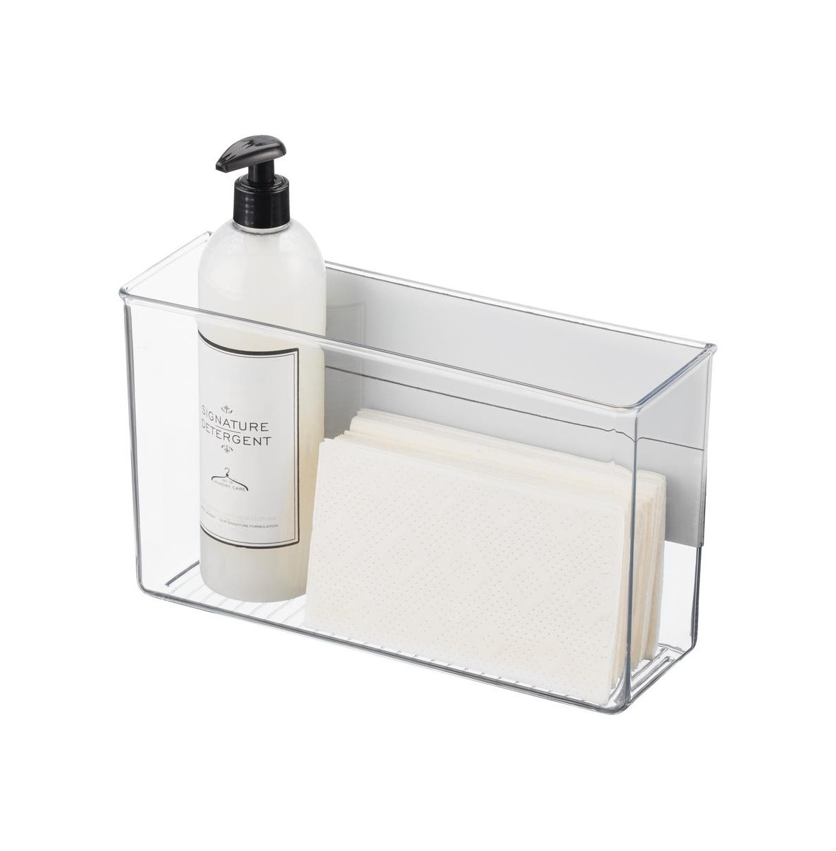 iDesign Recycled Plastic Large Laundry Room Magnetic Storage Bin, Clear - Clear | Macy's