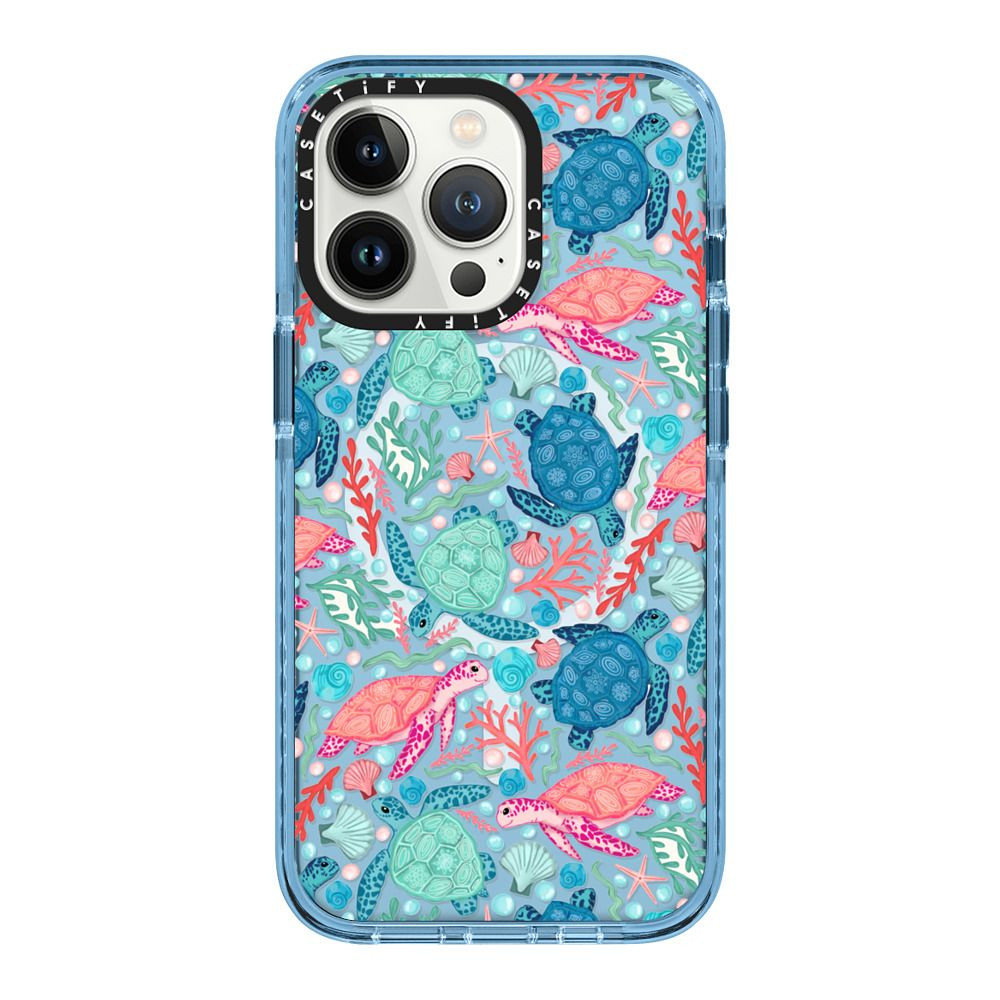Paradise Beach Turtles on Clear | Casetify