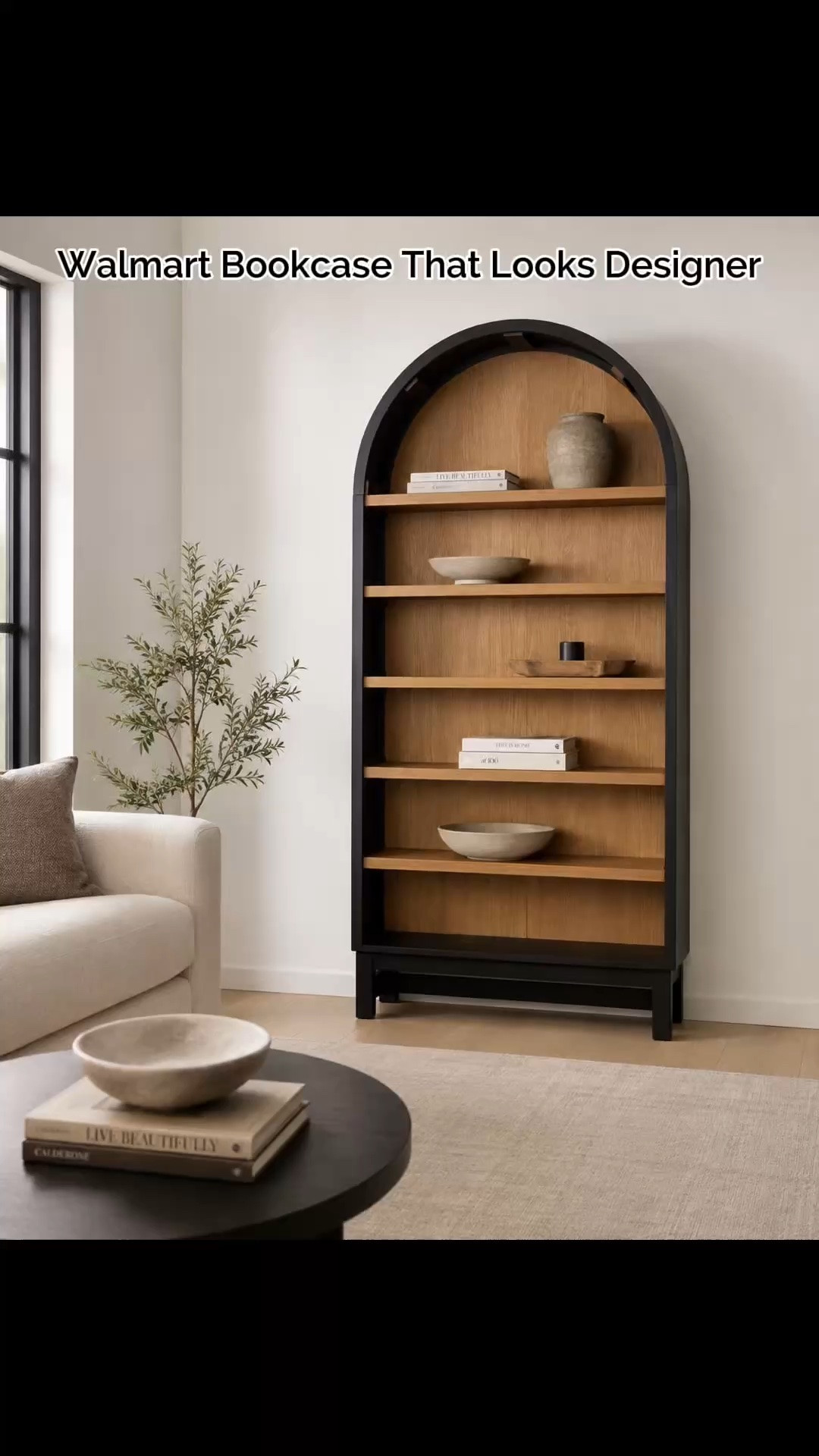 These Walmart furniture finds look way more expensive than they are. From an arched bookcase and swivel chair to beautiful storage pieces, these are some seriously good Walmart home finds for getting that high-end designer look for less. I love the warm wood tones, modern details and pieces that add both style + function to a space. Linking all 5 Walmart furniture finds here! Arch bookcase, affordable bookcase, fluted storage cabinet, entryway console, swivel chair, faux leather chair. Living room furniture, entryway furniture, home office furniture, playroom storage finds, organization finds.

#LTKHome #LTKSaleAlert