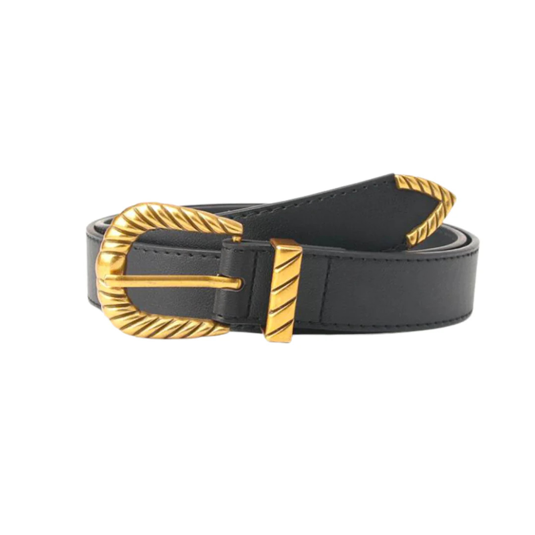 RIPPLED BUCKLE BELT | Harper's Den
