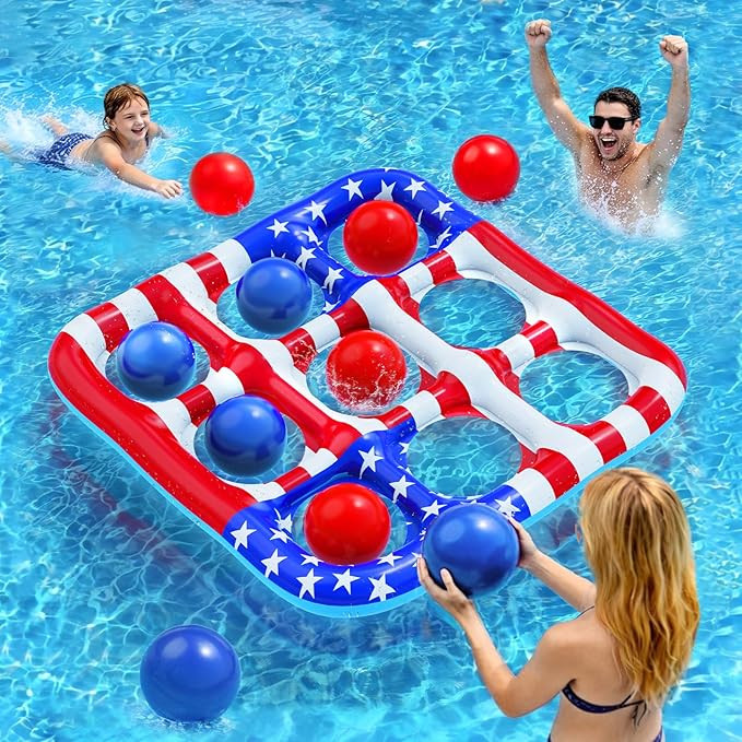 Pool Toys Games for Kids - Inflatable Outdoor Water Toys for Adults and Family Giant US Flag Floa... | Amazon (US)