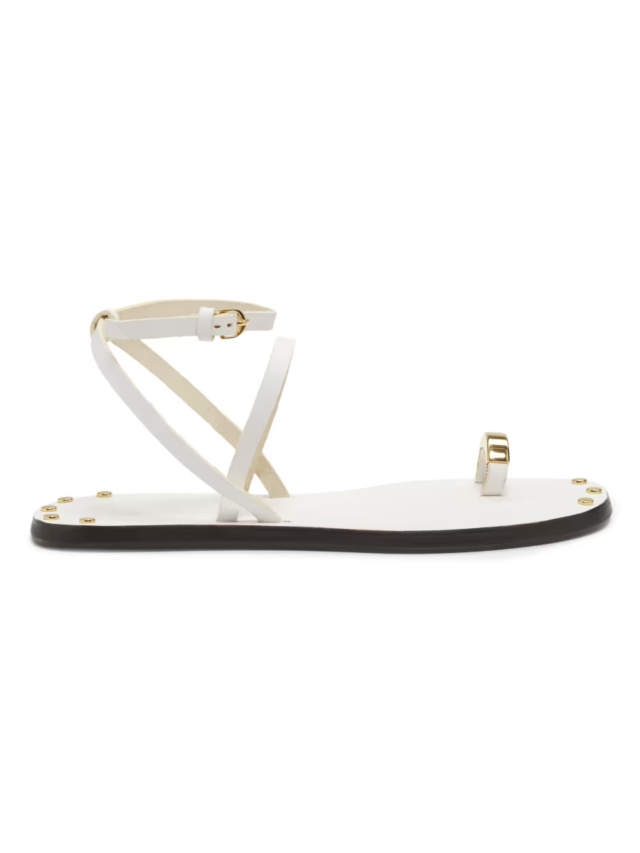 Fara Leather Flat Sandals | Saks Fifth Avenue