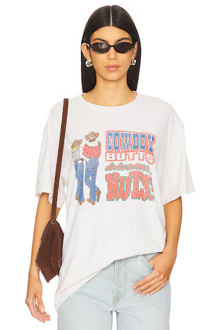RE/DONE Cowboy Butts Boyfriend Tee in Vintage White from Revolve.com | Revolve Clothing (Global)