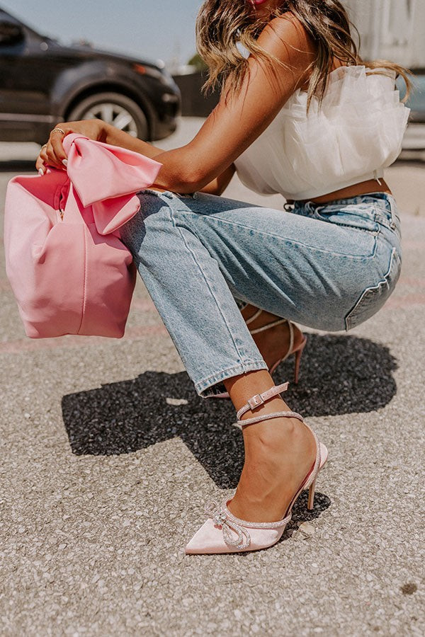The Belmore Rhinestone Heel In Rose Quartz • Impressions Online Boutique | Impressions Online Boutique