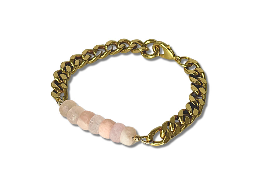 REMIX: FACETED MORGANITE RONDELLES BRACELET \u2014 Rachel Nathan | Rachel Nathan