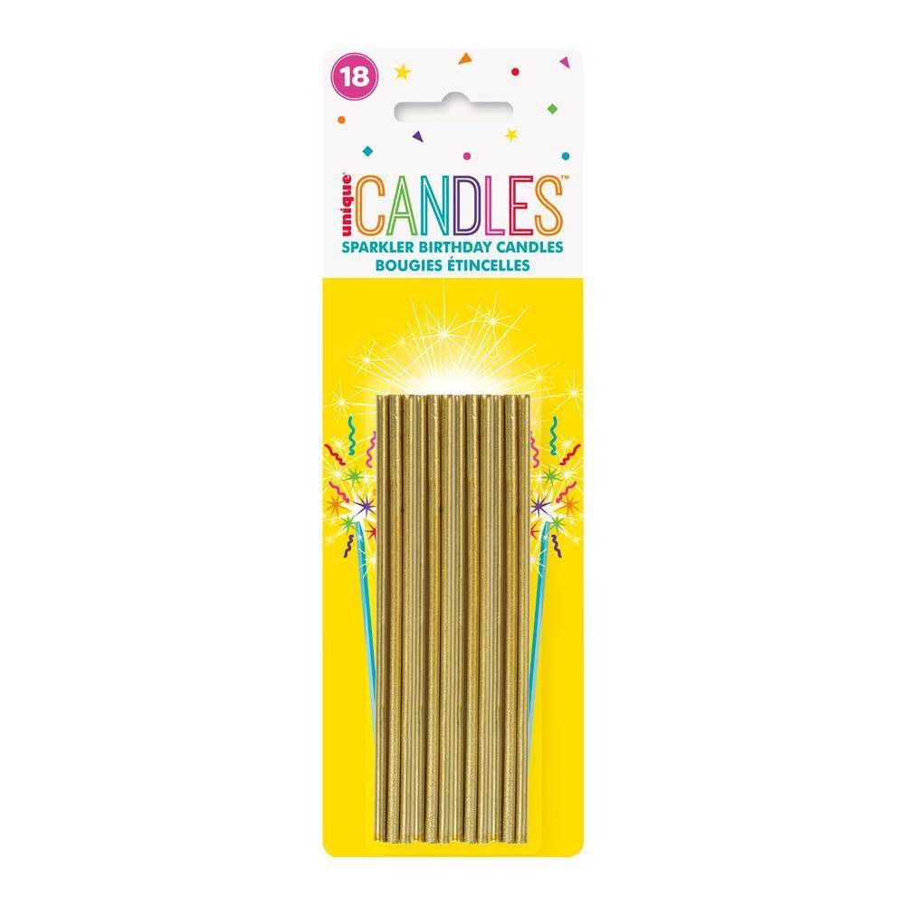 18ct Sparkler Birthday Candles Gold | Target