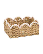 6in Paper Cord Rectangular Basket With Scalloped Trim | Office & Storage | Marshalls | Marshalls