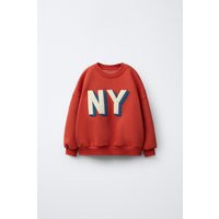Zara - Sweatshirt Mit Gesticktem Schriftzug - Rot - 6 Jahre (116 Cm) - Unisex | Zara DE