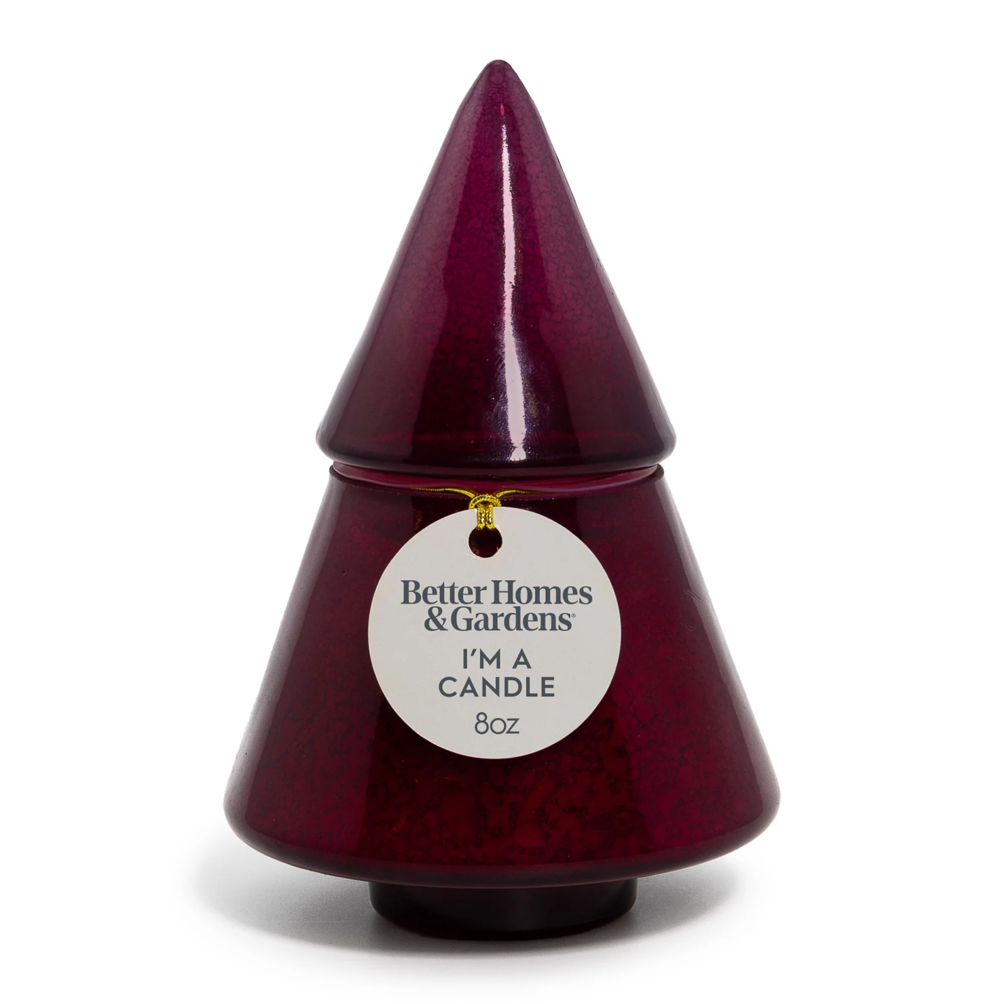 Better Homes & Gardens 1-Wick Artisanal Style Glass Christmas Tree Candle, Spicy Cinnamon Sticks,... | Walmart (US)